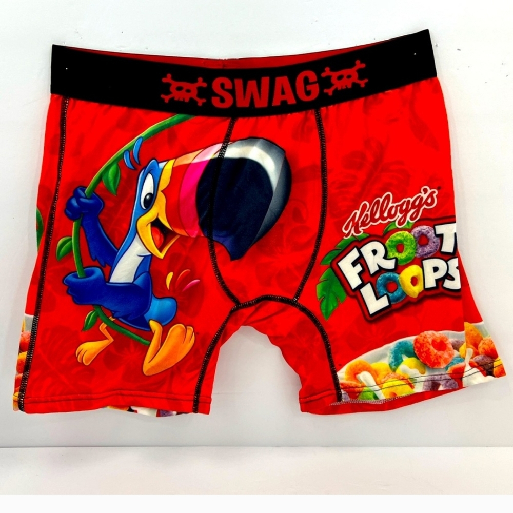 SWAG, FROOT LOOPS BY KELLOG’S BOXER BRIEFS,92% MICROPOLYESTER 8% ELSTANE, LARGE